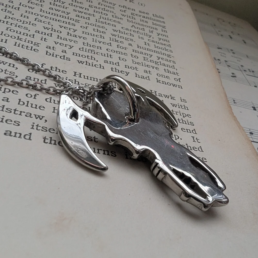 Silver Grim Reaper Pendant Necklace - Picture 7 of 9